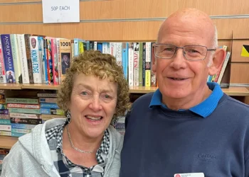 Shop Volunteers Jennifer and David